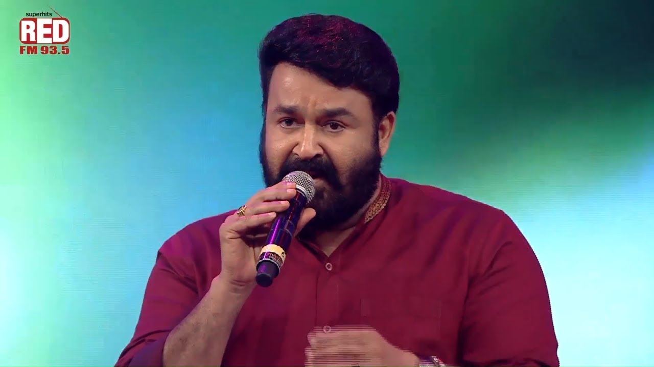Mohanlal Singing | Red FM Malayalam Music Awards 2018 | Aayiram Kannumai