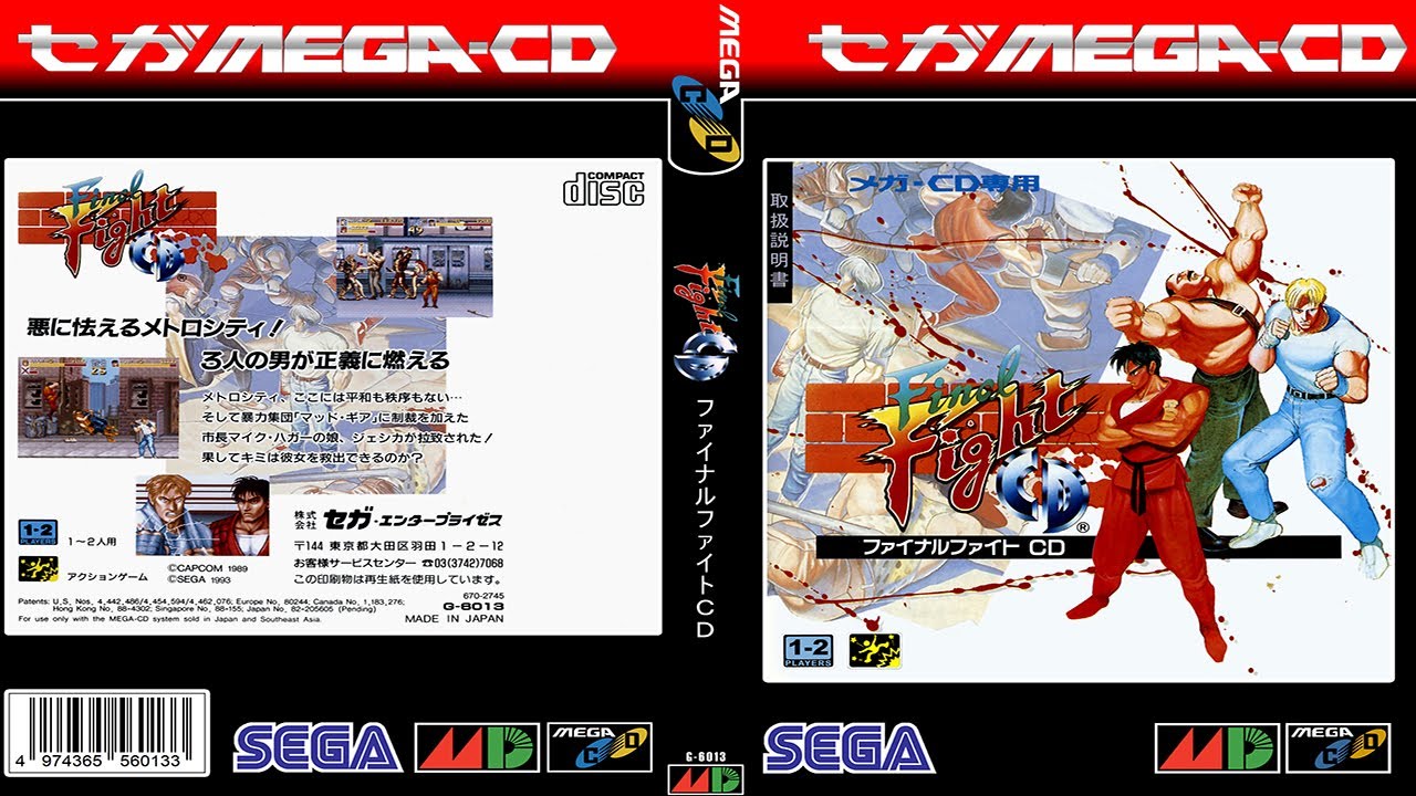 ✓ Final Fight CD [JP] Mega-CD PS3 PKG - YouTube