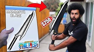 Whatever WEAPON You Draw, I'll Buy it CHALLENGE!! *GIANT MAMMOTH BLADE!!*