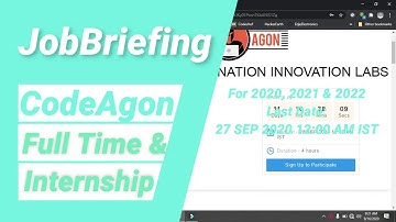 Step by Step Registration CodeAgon 2020 Competition For 2020, 2021 & 2022 Passout | JobBriefing