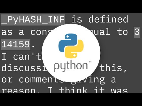 Why does Python's hash of infinity have the digits of π?