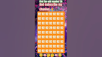 Find the odd number 29 and subscribe my channel 🙏🥺🙏 #trending #quiz #viralvideo @quiz_tester_01