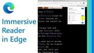how to use the immersive reader in the microsoft edge browser