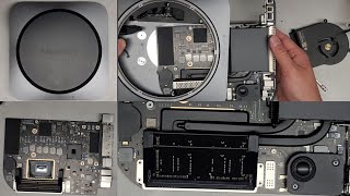 Late 2018 Apple Mac Mini A1993 Complete Disassembly RAM CPU Thermal Paste PSU Power Supply Repair