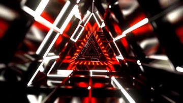 🔷 4K Screensaver – Red and White Triangular Tunnel | Futuristic VJ Loop (No Sound)
