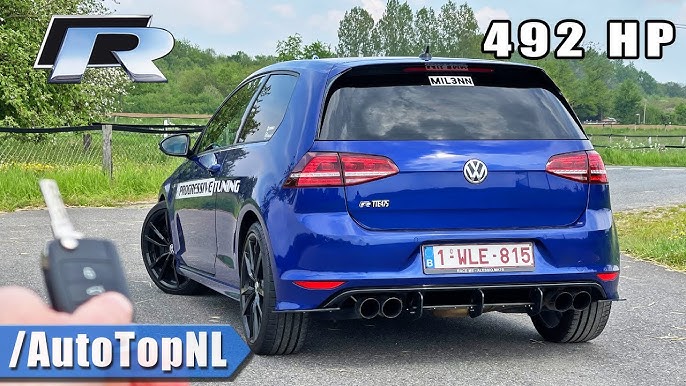 489HP VW GOLF R MK7 REVIEW on AUTOBAHN [NO SPEED LIMIT] by