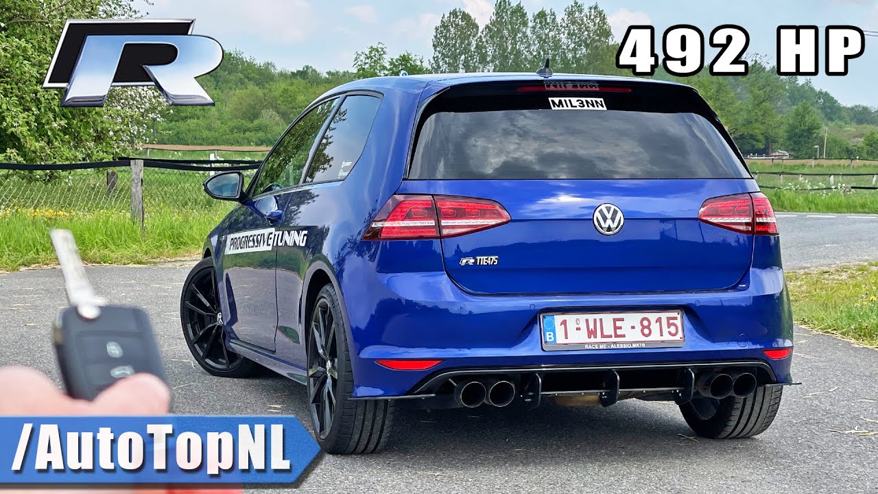 492HP VW GOLF R MK7 REVIEW on AUTOBAHN [NO SPEED LIMIT] by AutoTopNL 