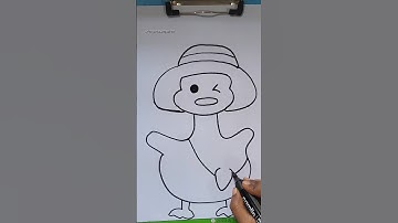 How to draw a Cute Duck Drawing 🐤 | Easy Step by Step for Beginners  #shorts