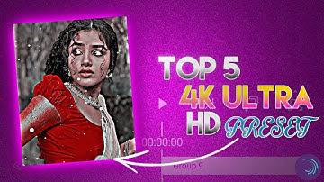 TOP 5 SHARPEN HDR CC PRESETS🔥 ALIGHT MOTION 4K CC XML😱 TOP 5 CC PRESETS PACK