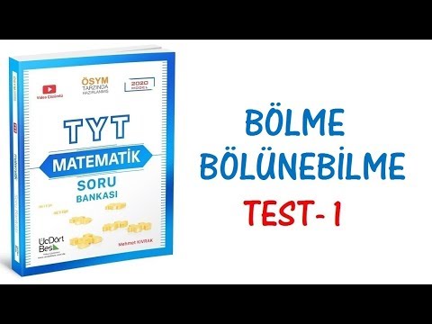 (2020) 345 TYT MATEMATİK BÖLME-BÖLÜNEBİLME TEST-1 ÇÖZÜMLERİ