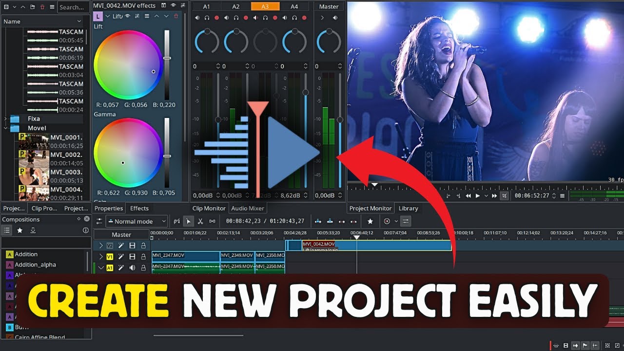 How to Create New Project in Kdenlive 2025?