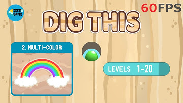 Dig This: MULTI-COLOR  Level 2-1 To 2-20 , iOS/Android Walkthrough