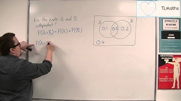 OCR MEI Statistics 1 1.08 Determining whether Two Events are Independent