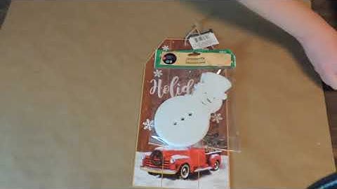 Let it snow - Dollar Tree tag makeover