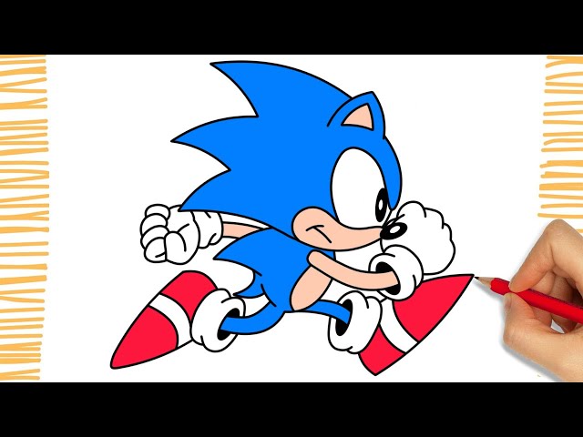 Como Desenhar o SONIC CORRENDO I Fácil 