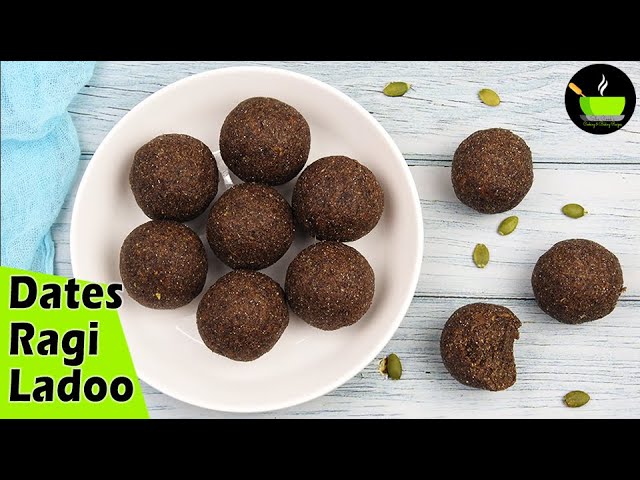 Ragi Dates Laddu | Sugarless Ragi Ladoos | Laddu |  Ladoo |Ragi Ladoo | Nachni Ladoo | Diwali Sweets | She Cooks