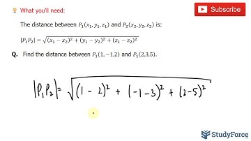 Find the distance between two points in 3D