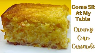 Creamy Corn Casserole  A Cross Between Corn Bread and Corn Pudding  So Moist and Delicious!