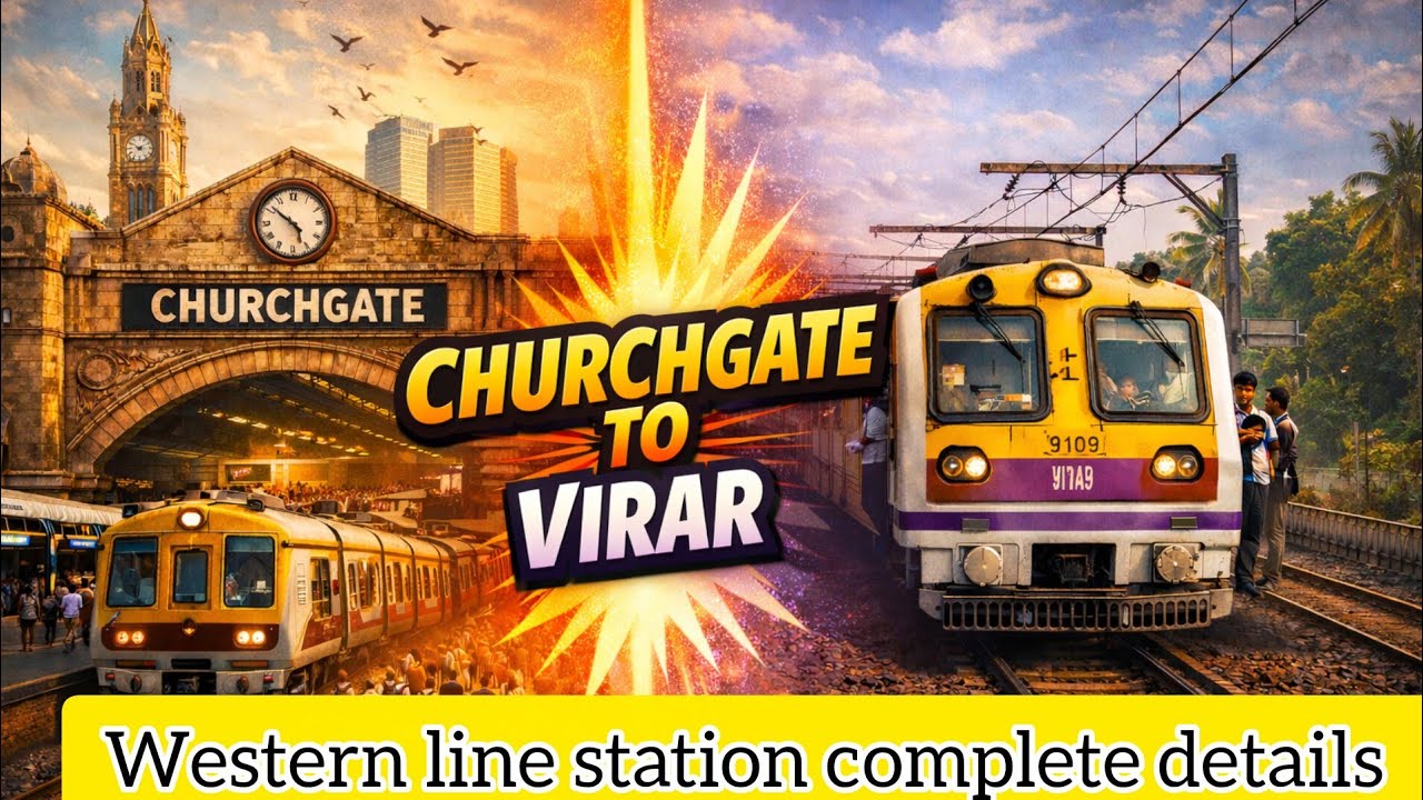 Churchgate to virar local station/mumbai western line local station/# ...