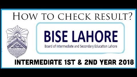 Intermediate 1st year & 2nd year result 2018 | Watch How to check your result | BISE LAHORE |