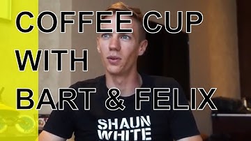 coffee cup with Bart Swings and Felix Rijhnen (pascal briand vlog 161)