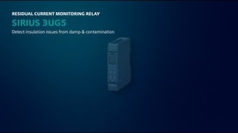 SIRIUS 3UG5 residual current monitoring relay