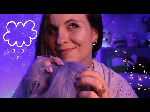 ASMR 🌧️ Scalp massage / Papouilles cuir chevelu sous la pluie 💆🏻‍♀️[ Attentions personnelles ]