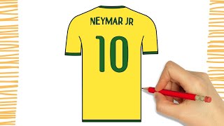 Como Desenhar a CAMISETA DO NEYMAR I Copa 2022