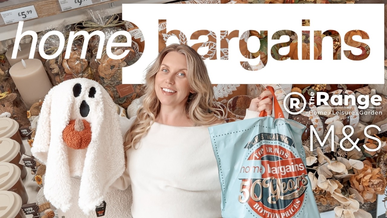 AUTUMN HALLOWEEN HAUL 🎃 Home Bargains, The Range, Hobbycraft M&S Shopping Vlog