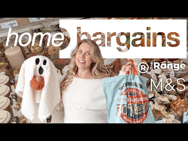 AUTUMN HALLOWEEN HAUL 🎃 Home Bargains, The Range, Hobbycraft M&S Shopping Vlog