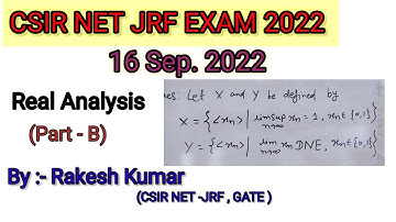 Csir Net JRF 16 Sep.2022 #Real Analysis ,Countable and Uncountable #infinite solution.