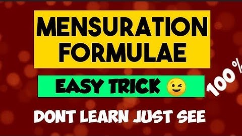 10th std / TN / MENSURATION FORMULAE/ EASY / MEMORISE TRICK / TAMIL
