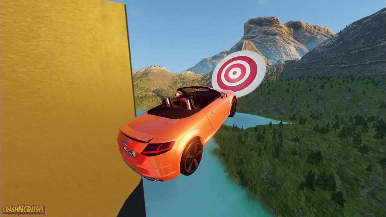 Epic High Speed Car Jumps 3 BeamNG Drive Cars vs Jump Satisfying