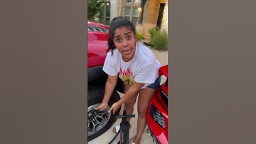 Thumbnail of Dad catches mom trying to fill up tire then son tells the truth #shorts