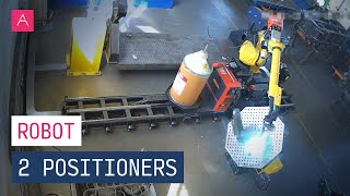 Robot & 2 Different Positioners. No programming | ABAGY ROBOTIC WELDING