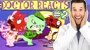 ER Doctor REACTS to Happy Tree Friends Medical Scenes #2
