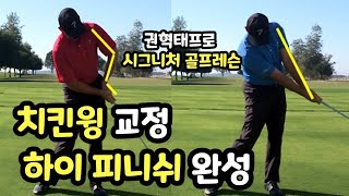 골프레슨 | 일타강사  권혁태프로 | 시그니처 레슨 | 치킨윙 교정 하이 피니쉬 완성