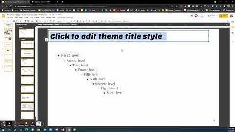 Google Slides the master has become a Theme builder