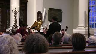 Benjamin conducting his compostition, "Mutability", with the Harvard Baroque Chamber Orchestra