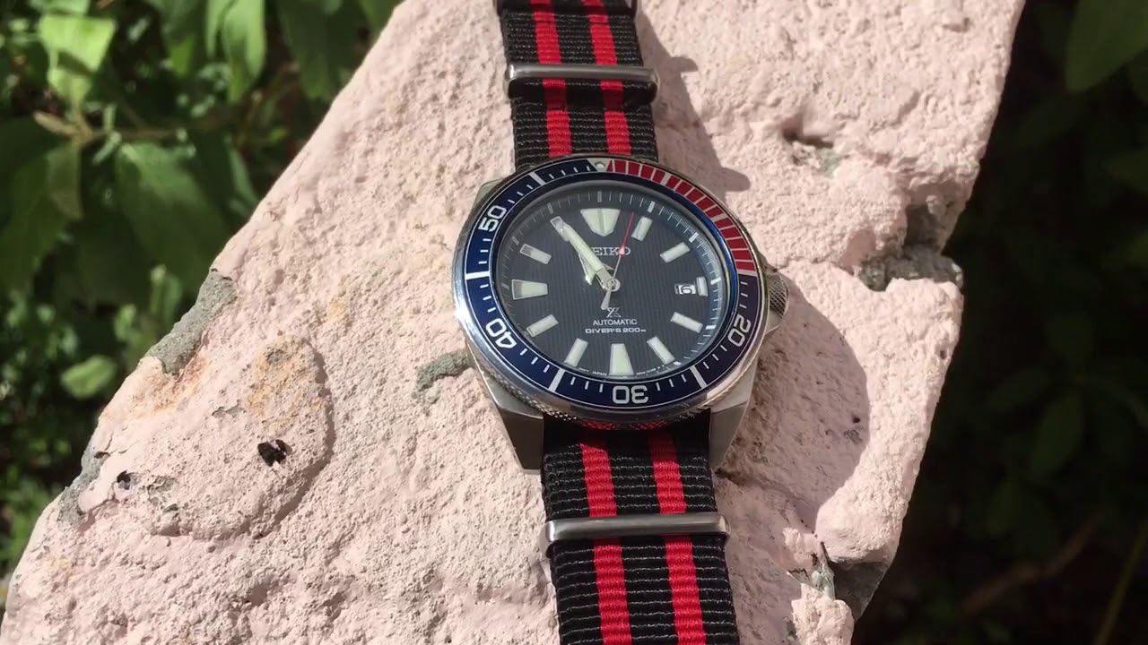 Seiko Samurai SRPB53 on the Wrist - YouTube