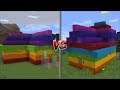 Minecraft WOOL RAINBOW HOUSE VS CLAY RAINBOW HOUSE / FIND YOUR FAVOURITE HOME !! Minecraft