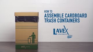 Lavex 40 Gallon Kraft Square Corrugated Cardboard Trash and Recycling  Container