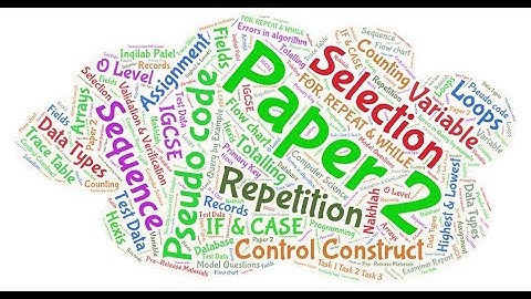 Algorithm Control Constructs Part 1 for Cambridge Computer Science