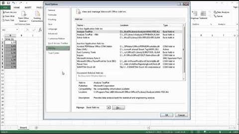 BCLN - Physics:  How To Obtain Basic Data Statistics Using Excel