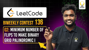 LeetCode Biweekly Contest 136 | Minimum Number of Flips to Make Binary Grid Palindromic I