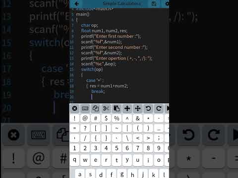 Calculator using switch