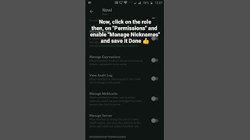 How to enable Manage Nicknames permission in a role in Discord Mobile #roduz #discord #how #howto