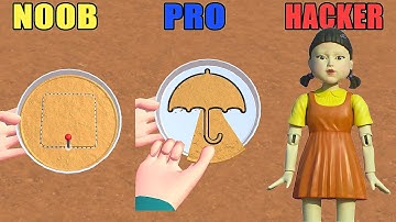 Squid Game - NOOB vs PRO vs HACKER + Candy Challenge 3D