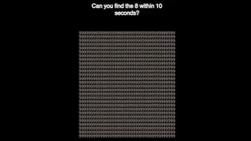 Can you find 8 within 10 second? | puzzle #quiz #riddle #tricks #trending #youtubeshorts #motivation