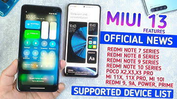 OFFICIAL ANNOUNCEMENT MIUI 13 FEATURES SUPPORTED DEVICES LIST | MIUI 13 FEATURES SUPPORTED DEVICES